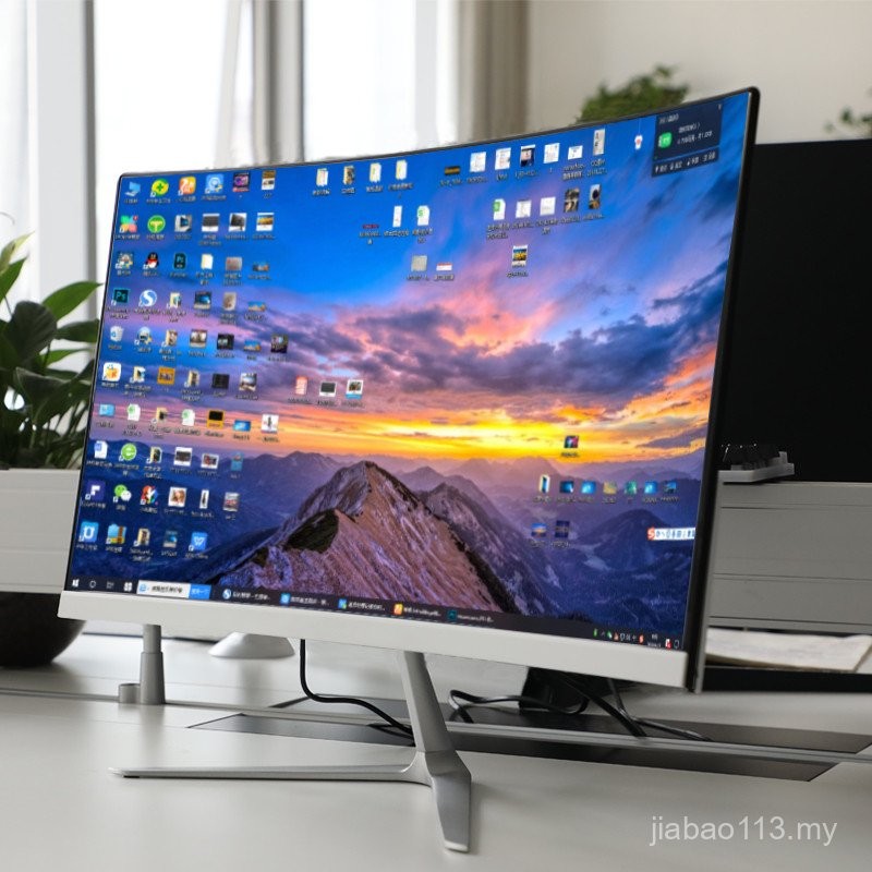 Monitor Komputer 27-Inci 2K Tanpa Bingkai HD 144Hz Permainan 22 Paparan ...