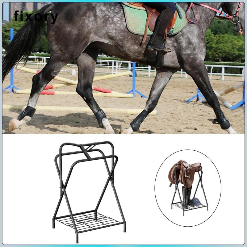 fixory Saddle Rack Saddle Stand Stable Saddle Holder for Barn Farm ...