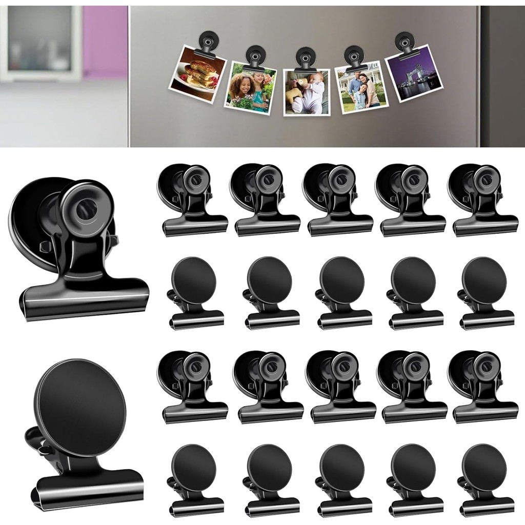 DIYMAG Hanging Photo Display with Magnetic Clips, 20 Pack Heavy Duty ...