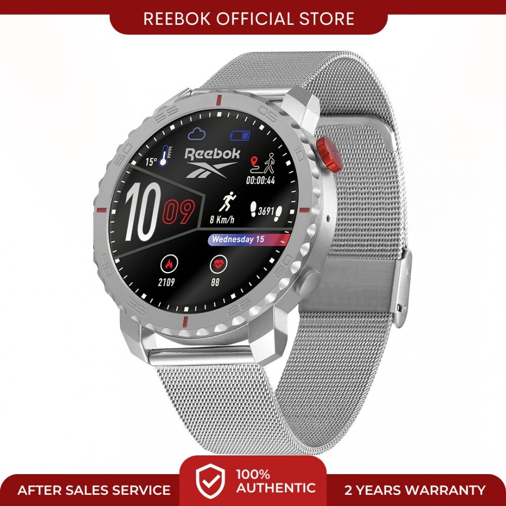 Reebok Champ | RV-CMF-G0-A1S1-BB | Sliver | AMOLED Display | 44MM ...