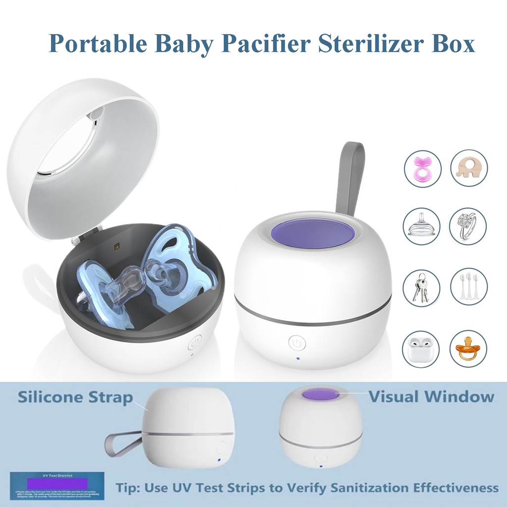 Upgraded Portable Pacifier Sanitizer Mini Pacifier Disinfection UV ...