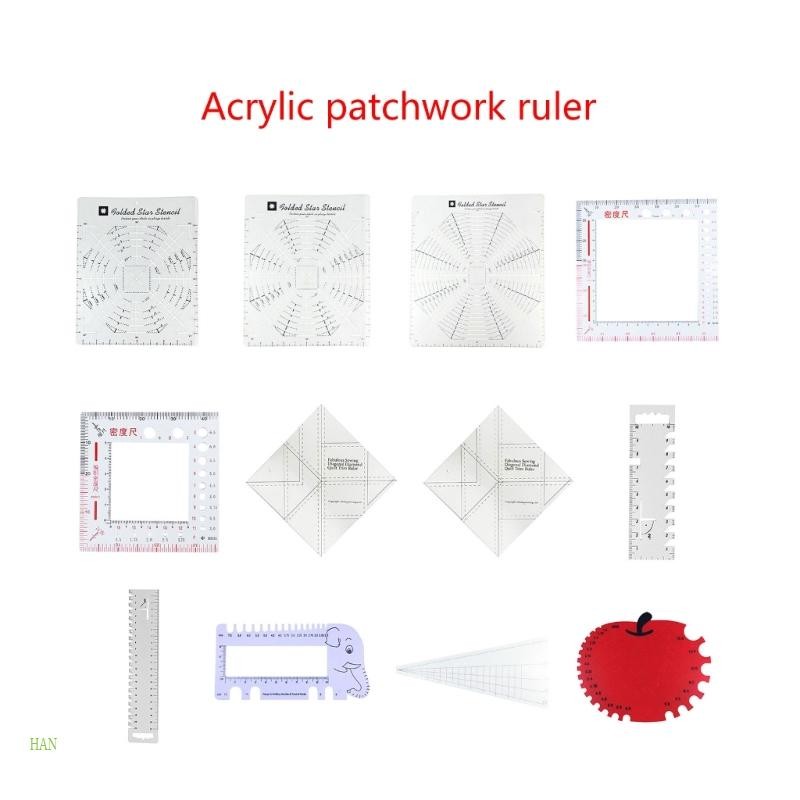 HAN Acrylic Ruler Patchwork Ruler Fabric Cutting Ruler Sewing Ruler for ...