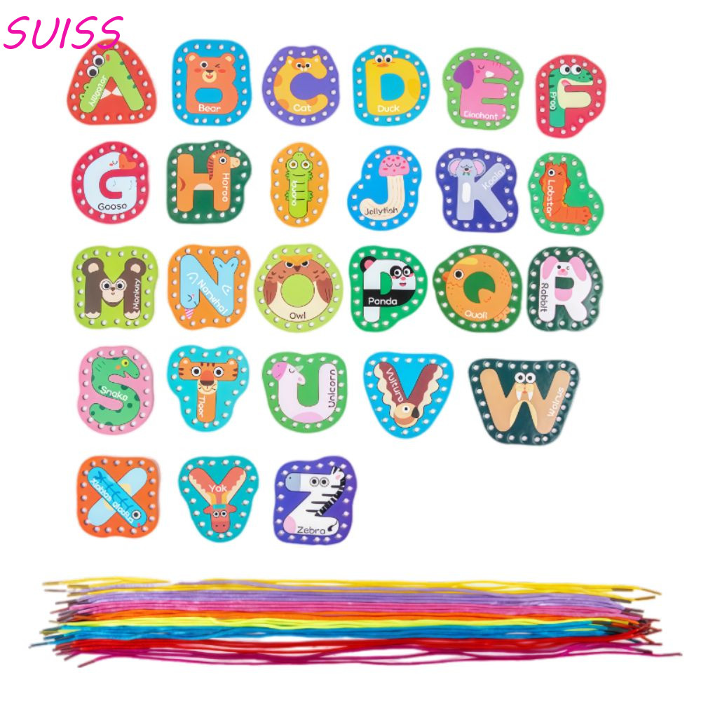 SUISS Children Threading Rope Board, Educational Colorful Kids Lacing ...