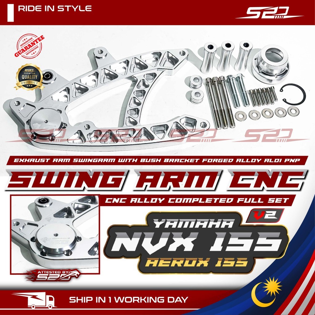 Swing Arm CNC LEO Racing NVX 155 V2 AEROX NVXV2 Forged Alloy Aloi PRO ...