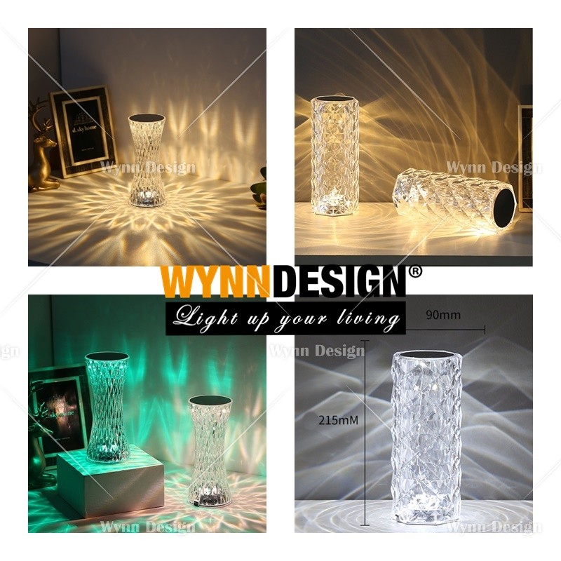 Wynn Design LED Table Lamp Bluetooth USB Charging Table Light RGB ...
