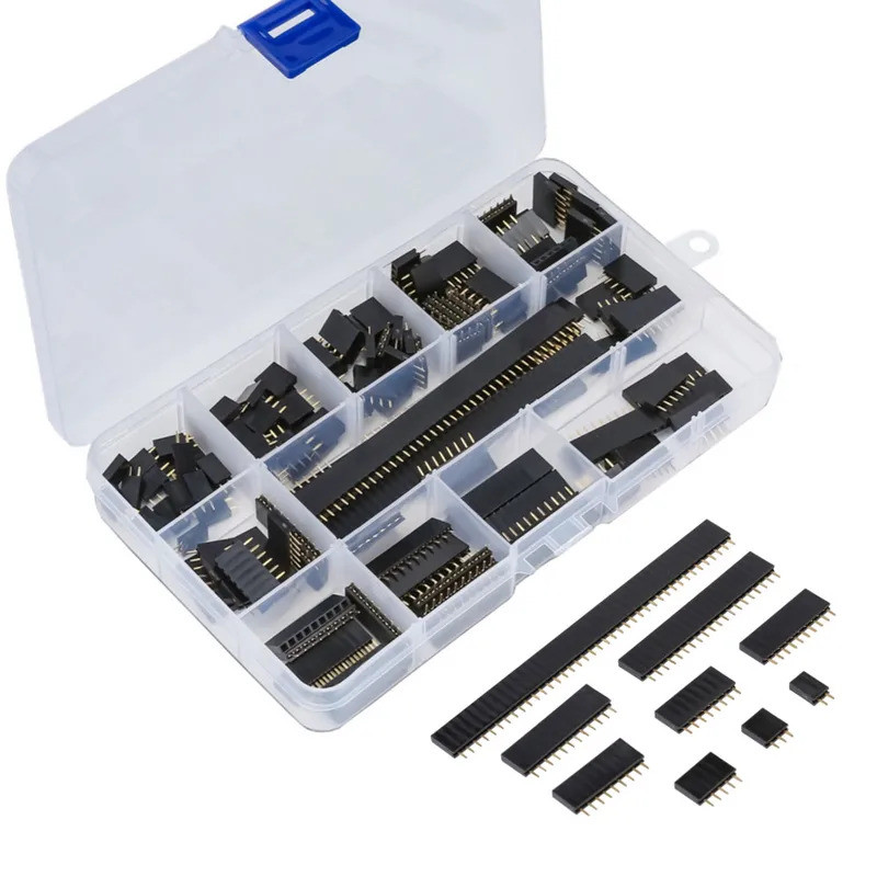 155pcs/Box 2.54mm Single Row Pin Socket Female Header Connector 2/3/4/5 ...