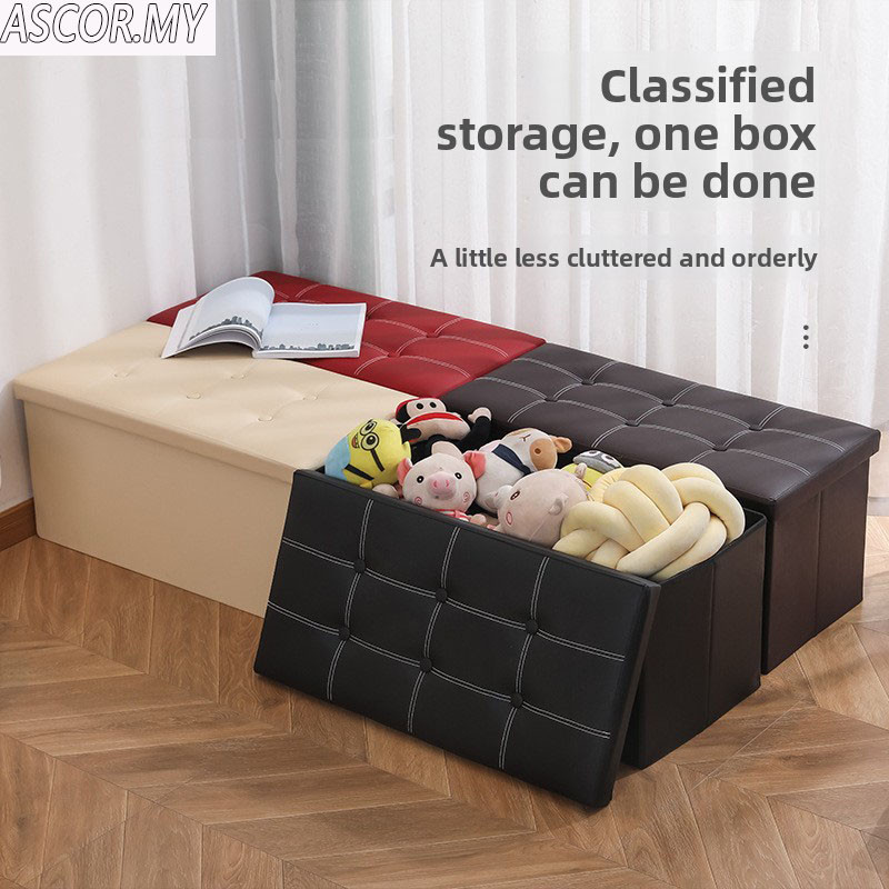 110L/160L adult chair Large Capacity Storage bench with storage Stool ...