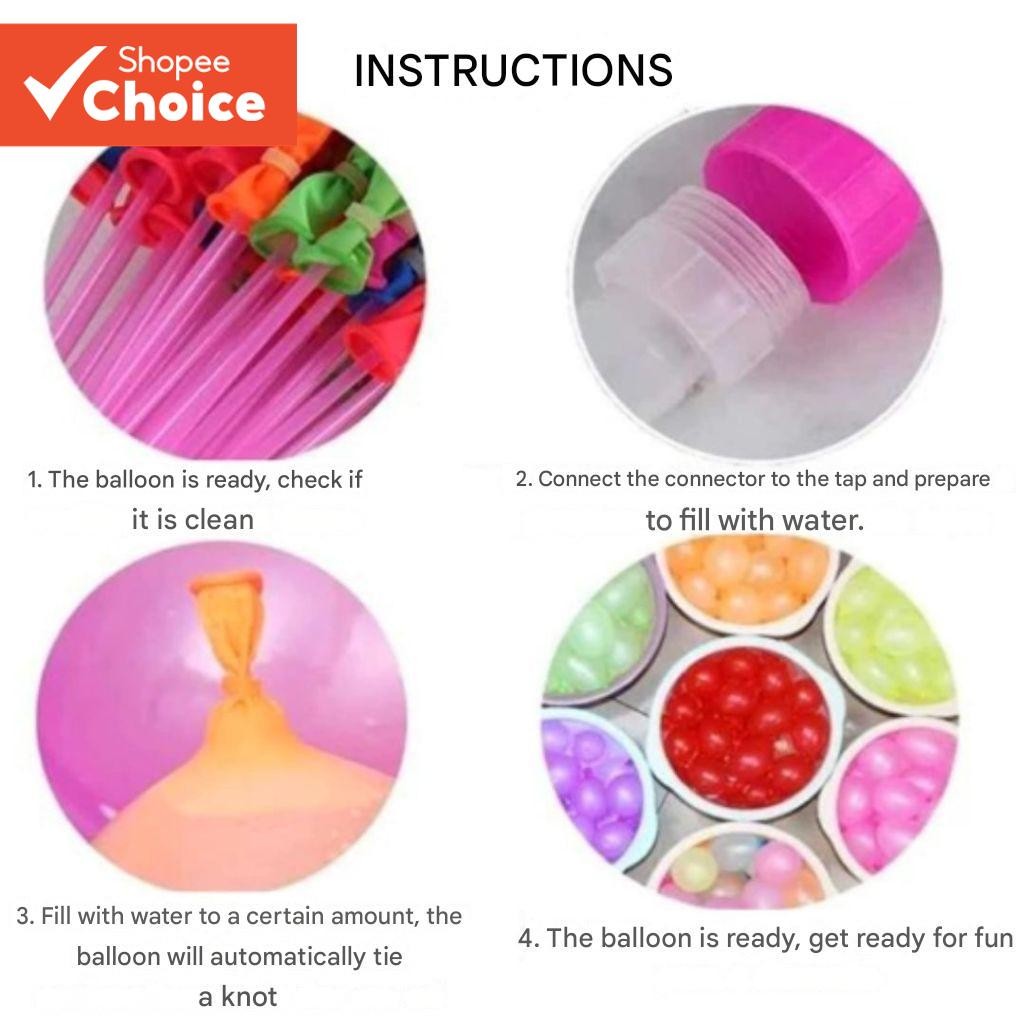 Summer Safety Material Water Balloon Quick Water Injection Balloon ...