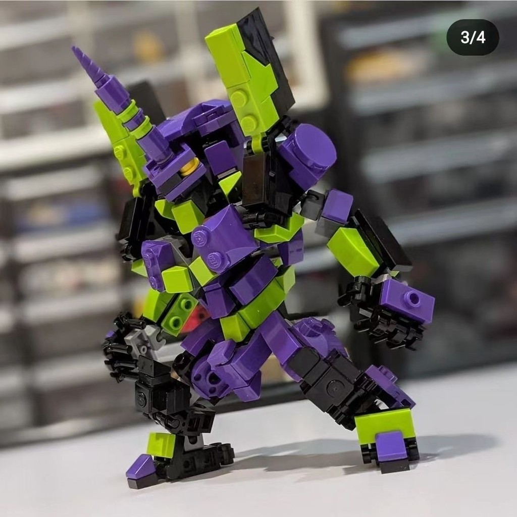 MOC Neon Genesis Evangelion EVA No. 1 Machine No. 2 Machine Assembled ...