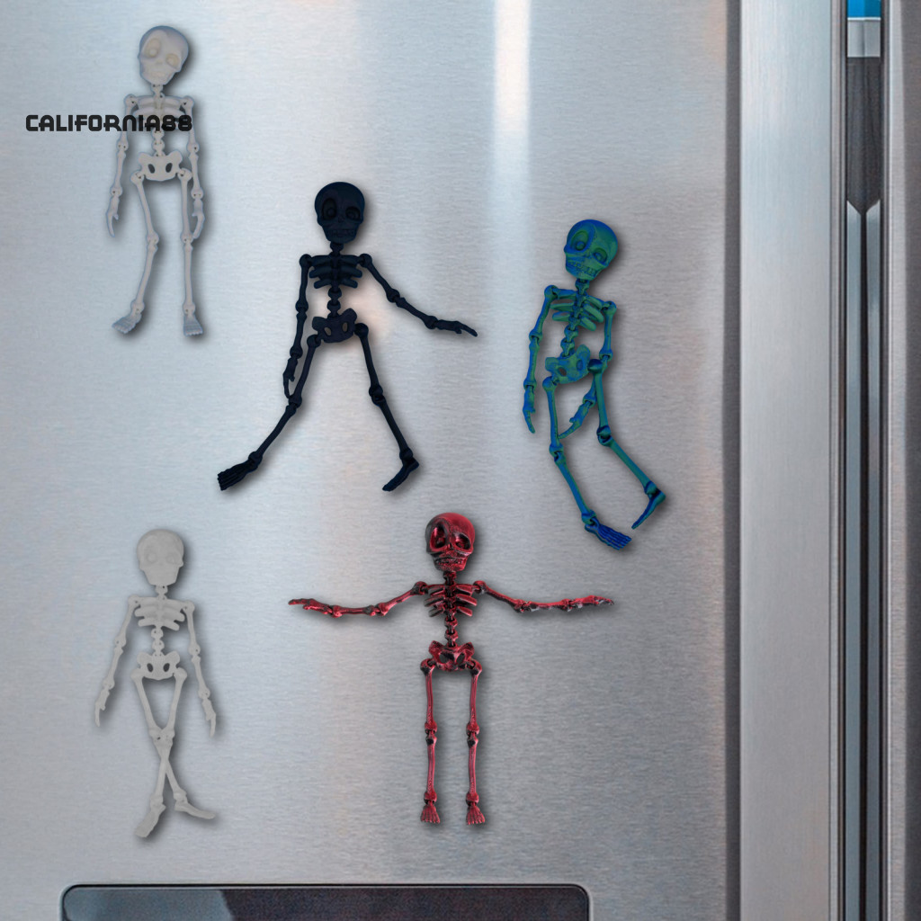 [CF] Ghostly Charm Fridge Magnet Poseable Skeleton Magnet Spooky 3d ...