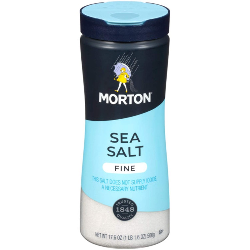 Morton Sea Salt Fine pure table salt (This salt Does Not Supply Iodine ...