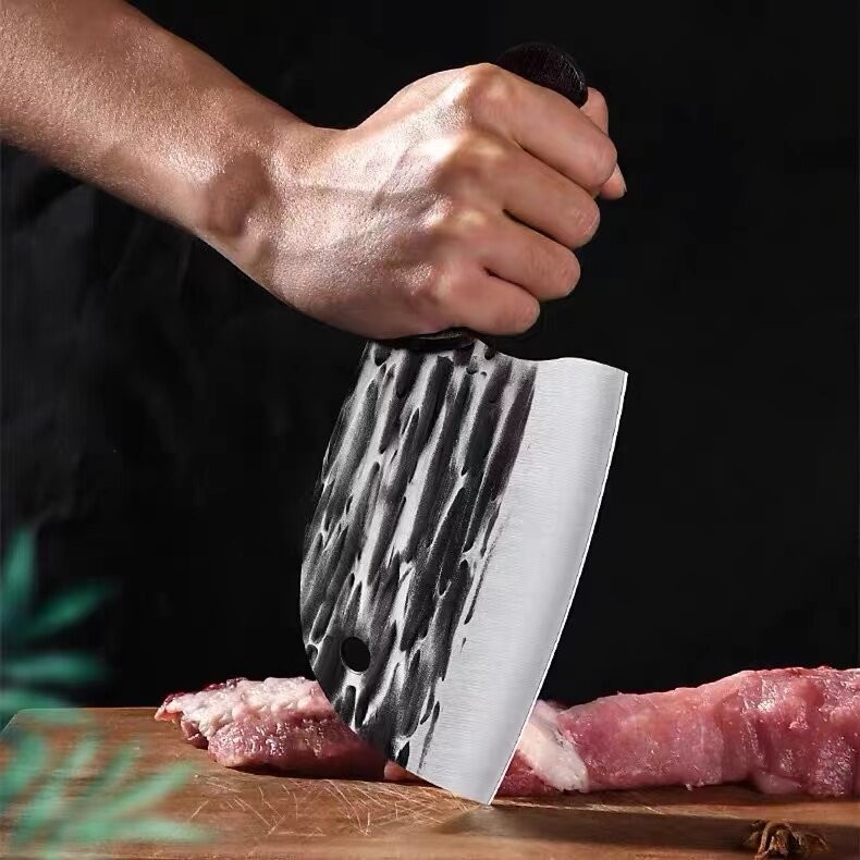 Stainless Steel Fish Head Cleaver Knife Heavy Professional Butcher Meat ...