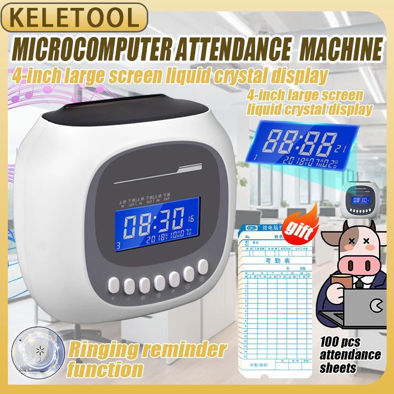 Attendance machine paper card punching machine punching clock ...