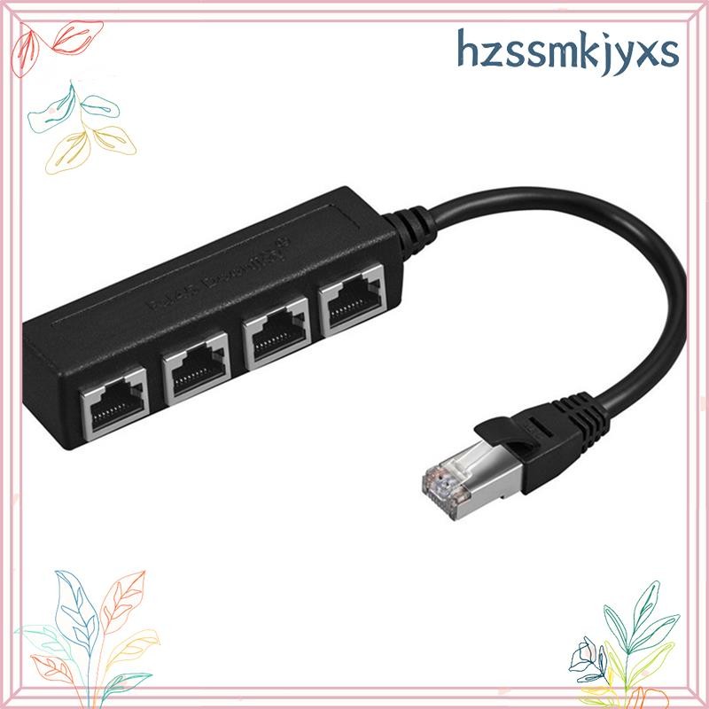 RJ45 Ethernet Splitter Network Cable Adapter 1 to 4 RJ45 LAN Ethernet ...