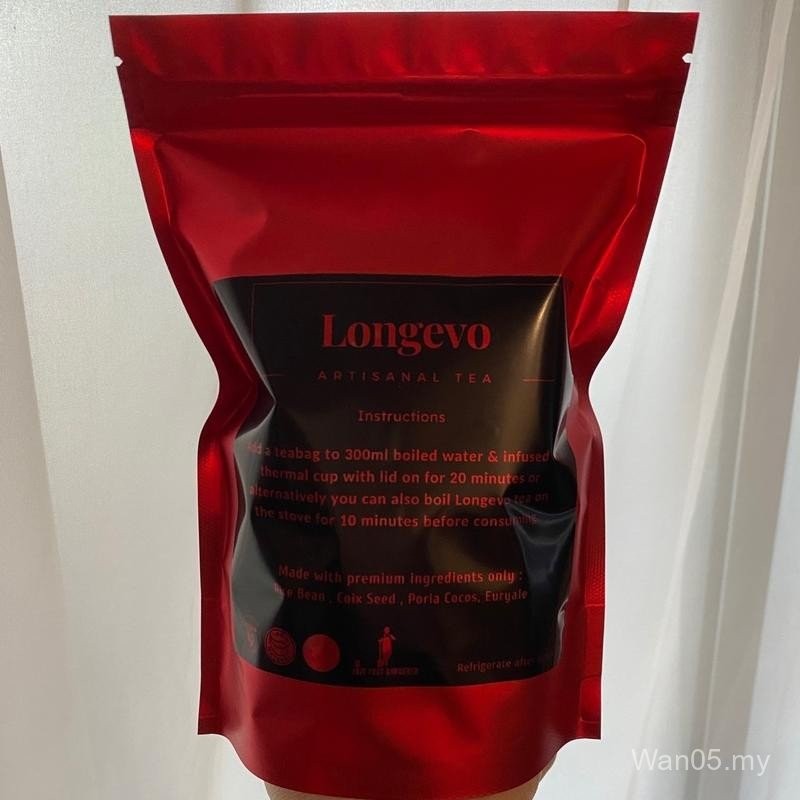Longevo Tea ( 18 teabags ) Artisanal Premium Red Bean & Barley Teh ...