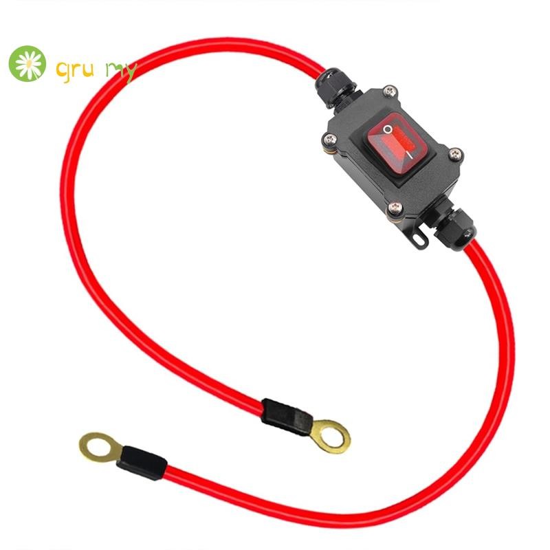 Heavy Duty IP66 Waterproof Double Toggle Switch With Red Light – 20A 125V / 16A 250V – Outdoor Rated Inline On/Off Switch For Patio, Garden & More