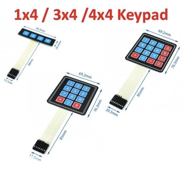 1x4 3x4 4x4 Keypad Keyboard Touch Button Switch Matrix Array Waterproof ...