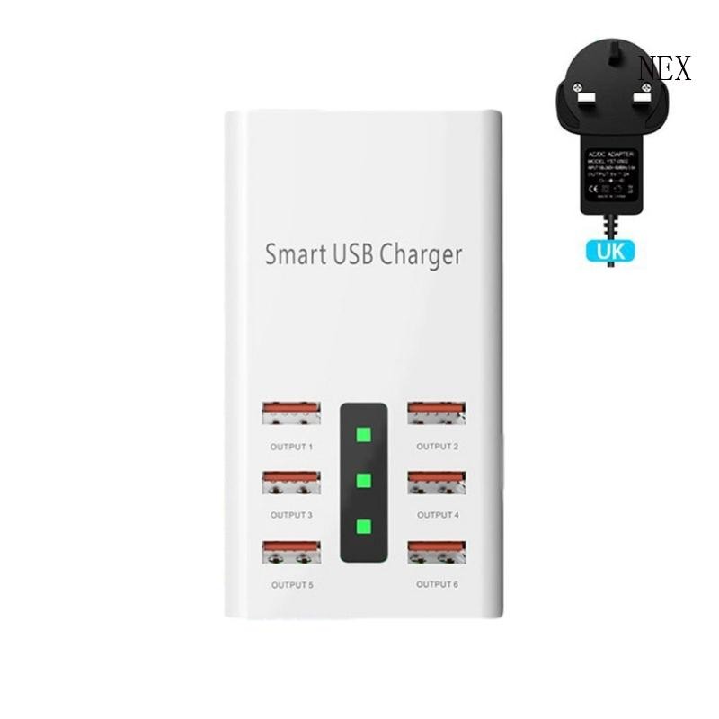 NEX Charging Station Extension Socket Outlet 6 Ports US EU UK AU Plug ...