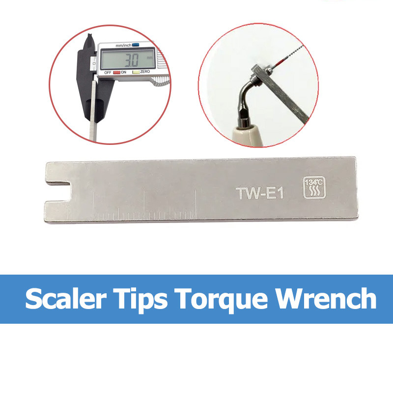 3pcs Dental Torque Wrench Spanner Key Ultrasonic Scaler Tips Stainless