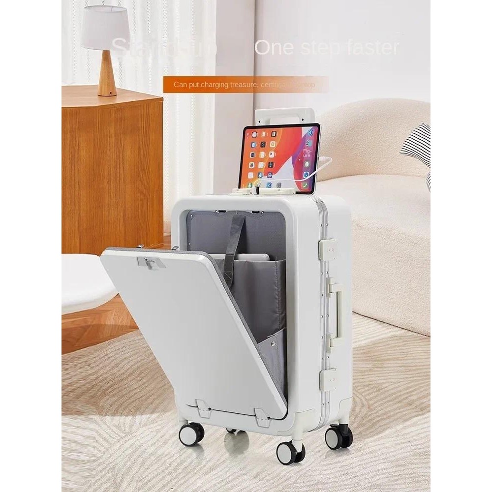 Front Opening Travel Suitcase Aluminium Frame New Trolley Case 20 inch ...
