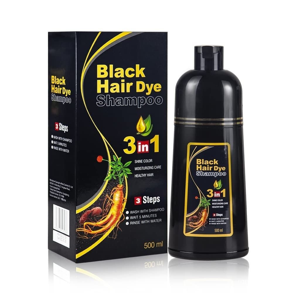 Syampu Pewarna Rambut Hitam Segera untuk Wanita Syampu Warna Rambut ...