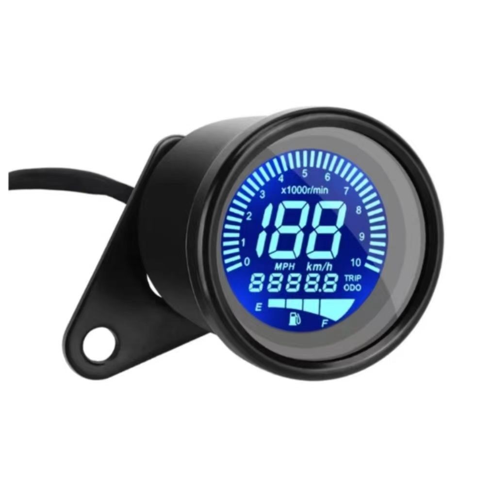 Universal Mini Round Speedometer for Cruiser Bikes - Simple 12V Analog ...