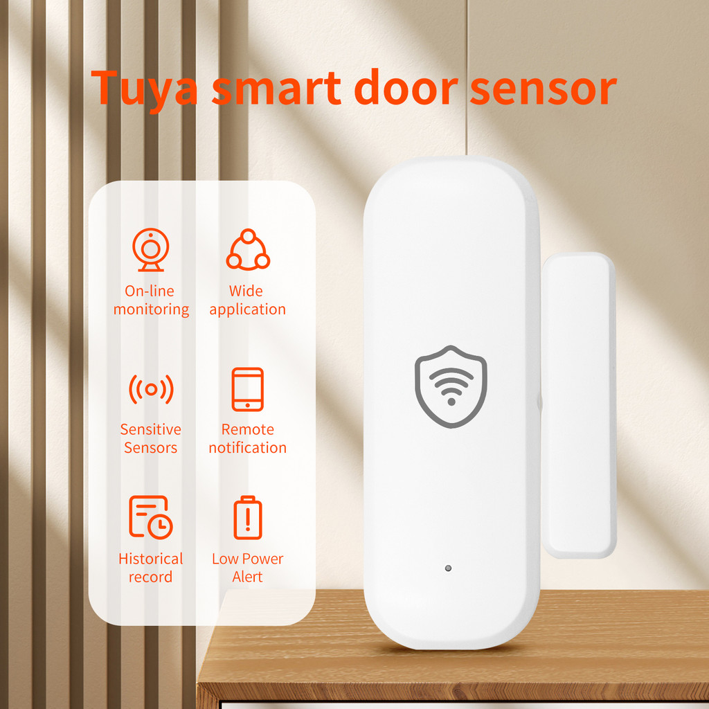 Tuya WiFi Door Window Sensor Smart Life Control Security Burglar Alarm ...