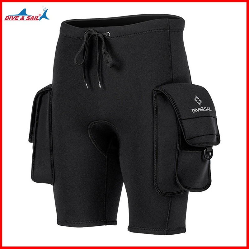 Ready Stock DIVE & SAIL 3mm Diving Shorts Men's Neoprene Double Pocket ...