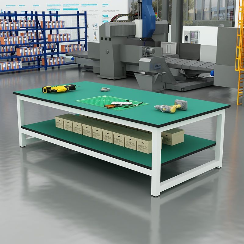 Double-layer anti-static workbench Workshop operation table Express ...