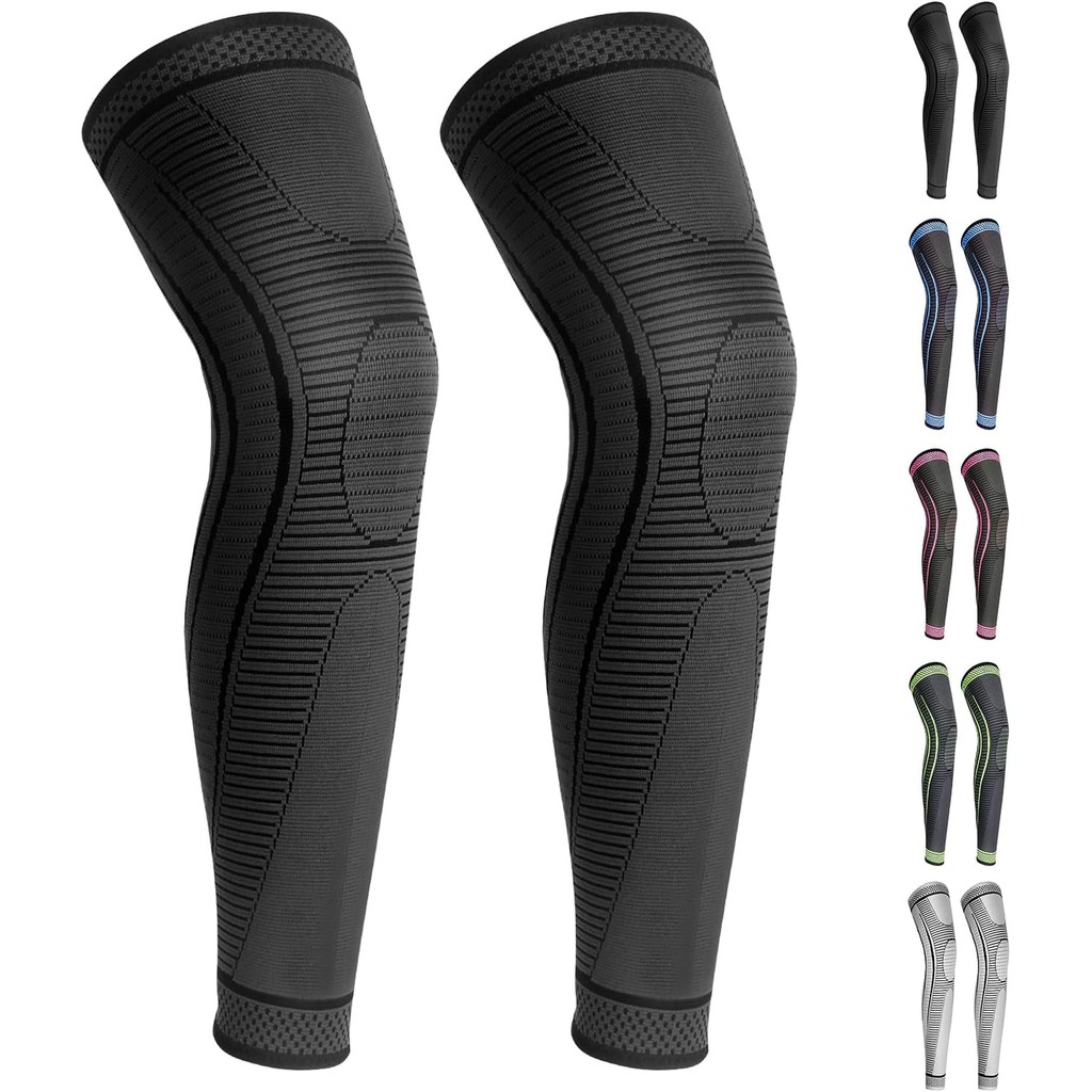Fresh Look at 2 Pack Full Leg Compression Sleeves Long Knee Brace Support