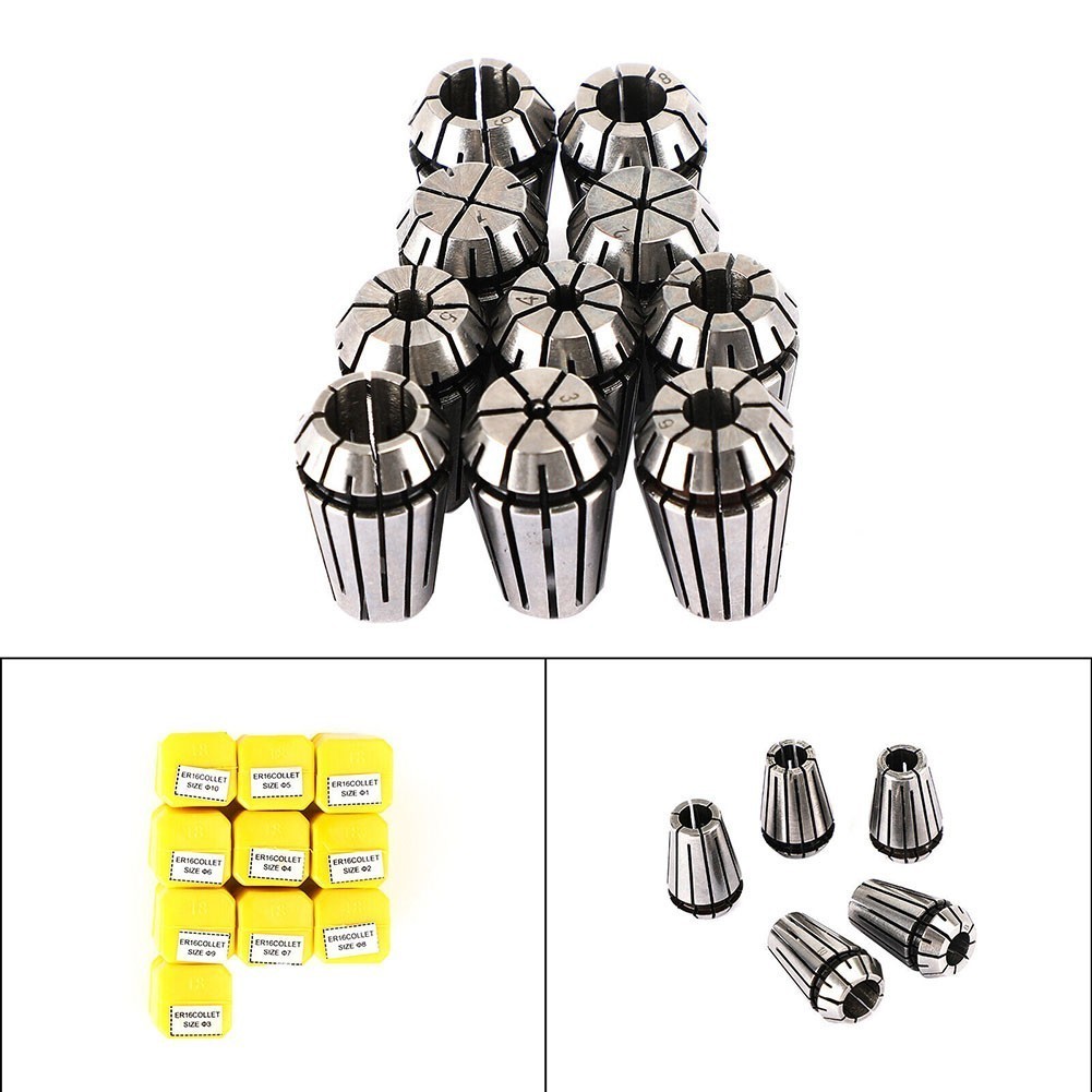 thumbnail image 2 of 10Pcs ER16 Spring Collet Set - 1mm To 10mm, For CNC Milling & Lathe Engraving Machines 2 of 4