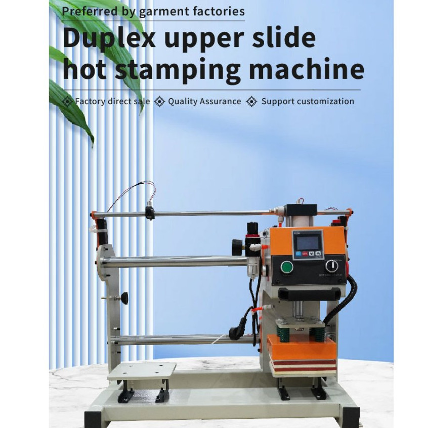 Pneumatic Hot Press Label Machine15x15cm Clothing logo Automatic Heat ...