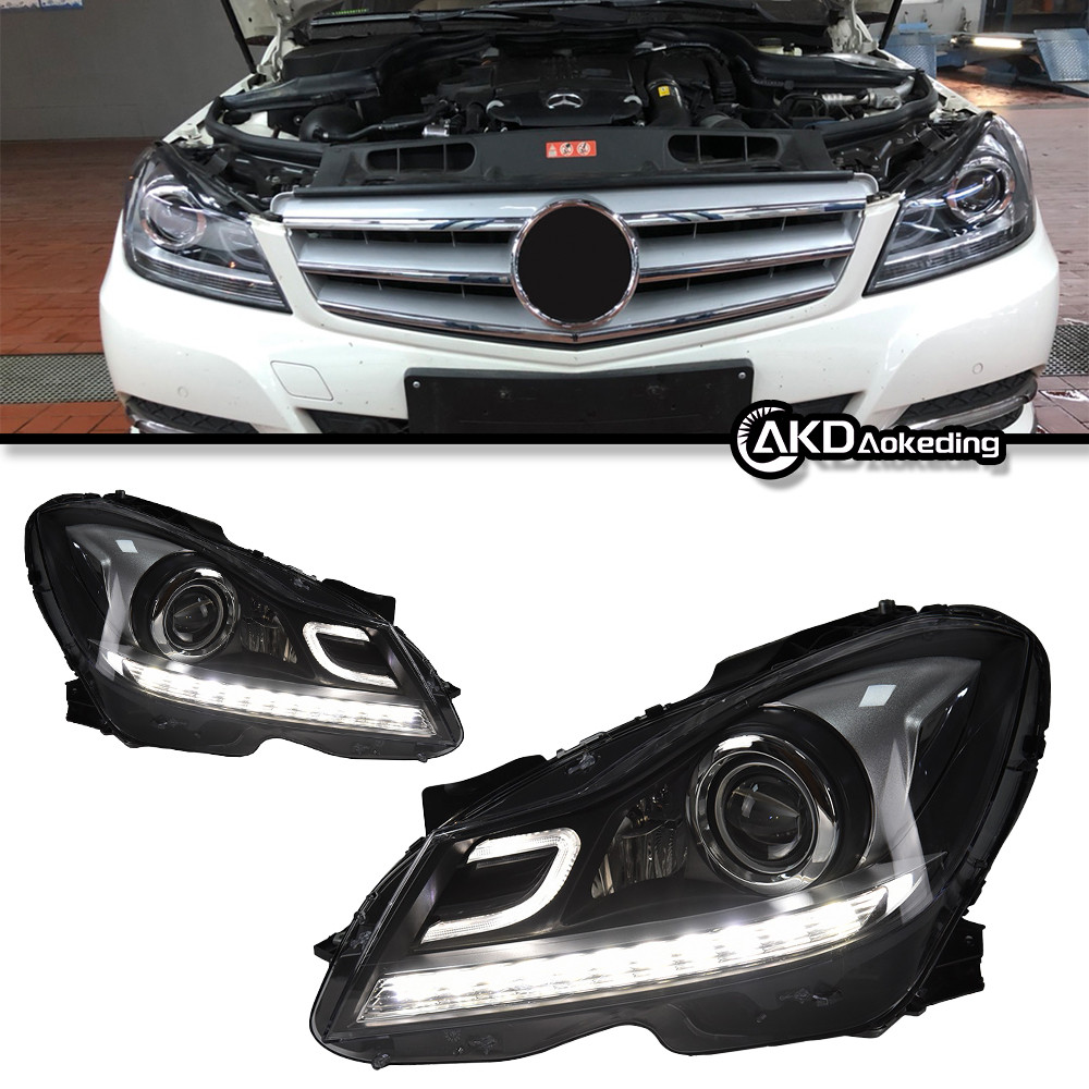 Sequential Turn Signal Headlights LED Headlight Assembly For Mercedes ...