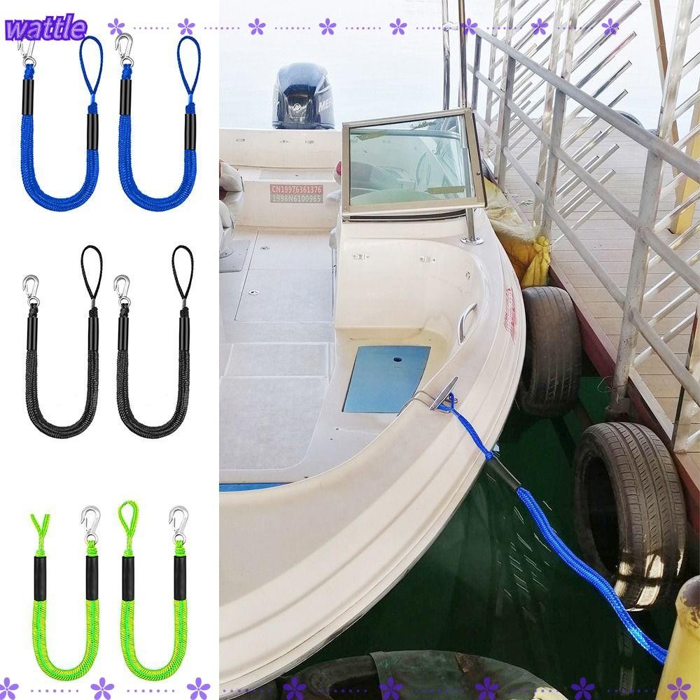 WATTLE Kayak Boat Bungee, 4FT Elastic Dock Lines Cords Docking Rope, 3 ...