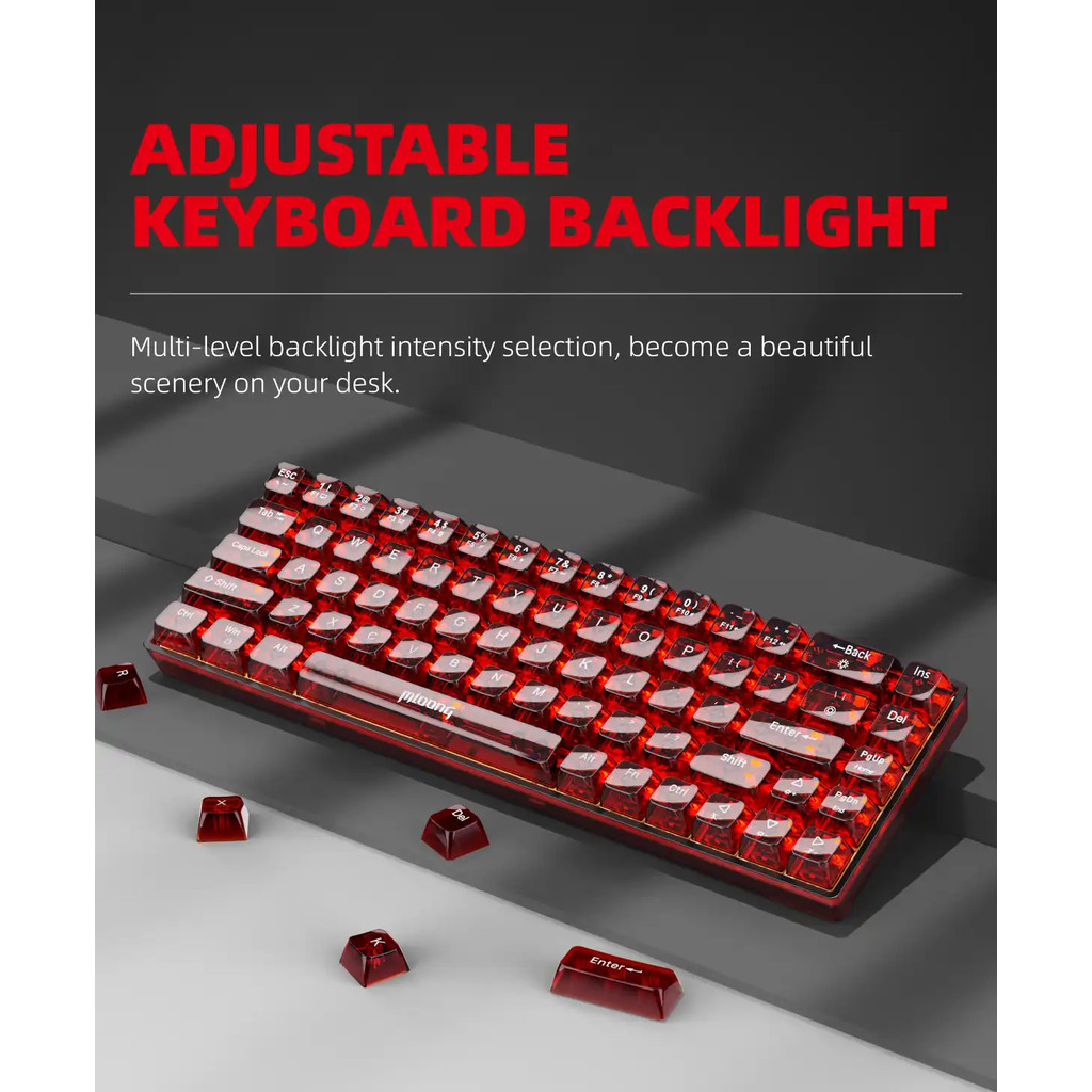 MLOONG Components and Accessories 68 Keys RGB Mechanical Keyboard ...