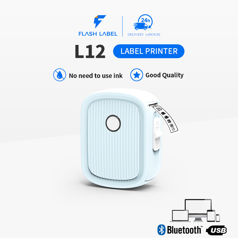 B1-WB Label Printer Bluetooth USB Portable Mini Printer 15mm Width ...
