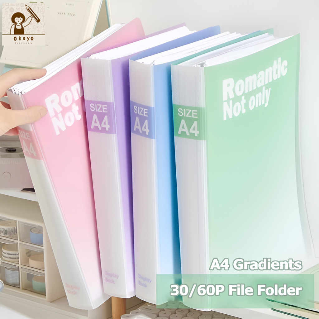Multi-Layer Insert Folder Large Capacity Data Book 30/60 Pages A4 ...