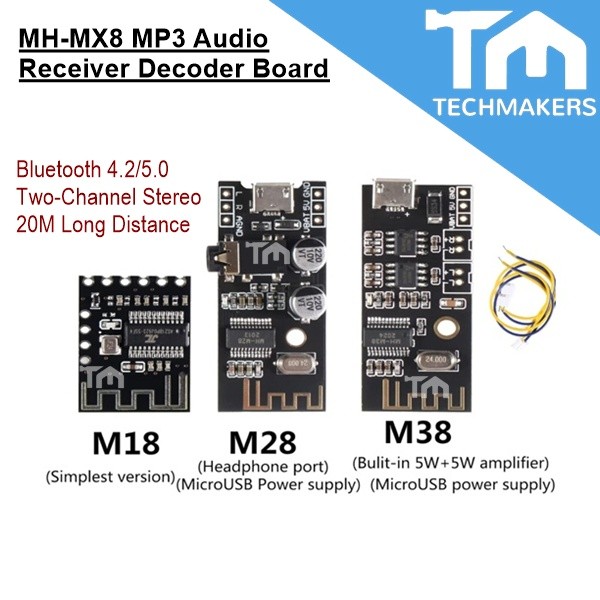 MH-MX8 MP3 Audio Receiver Decoder Board Bluetooth 4.2 5.0 Audio Module Stereo DIY Hohe Fidelity HIFI M18 M28 M38