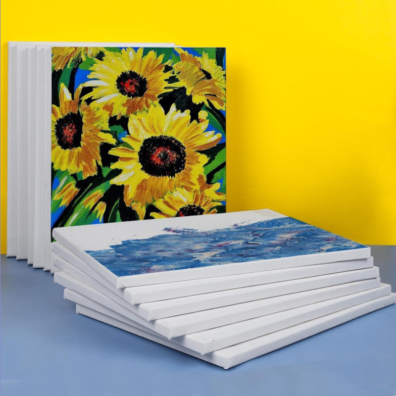 DIY Stretched Blank White Canvas Painting Board Acrylic Art Craft Papan ...