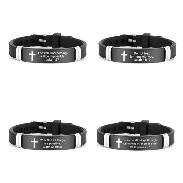 Inspirational Words Simple Familiar Friendship Bracelet Stainless Steel ...