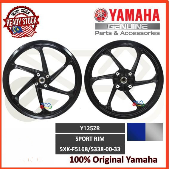 SPORT RIM 125ZR CAST WHEEL Y125ZR HITAM SILVER BIRU 6 ENAM BATANG KAKI ...