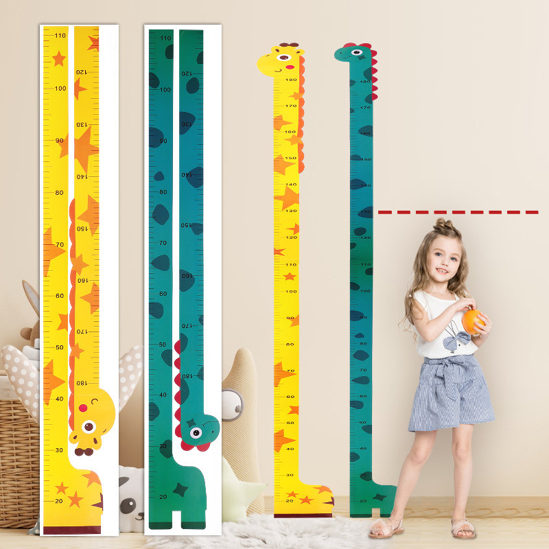 1/2/3Pcs Cartoon Height Measuring Sticker For Kids - Dinosaur Giraffe ...