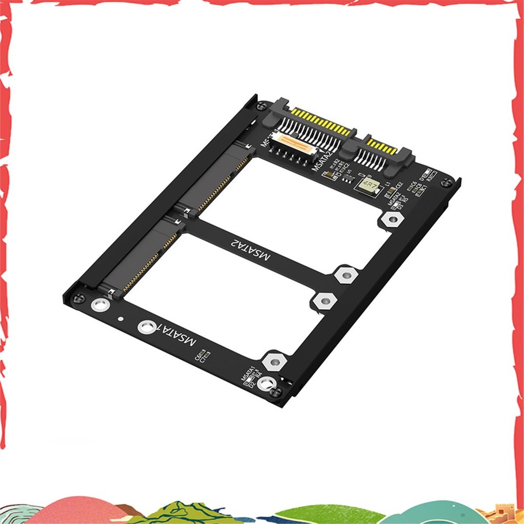Dual Msata SSD to 2.5Inch SATA III with Frame Bracket - Retain MSATA ...