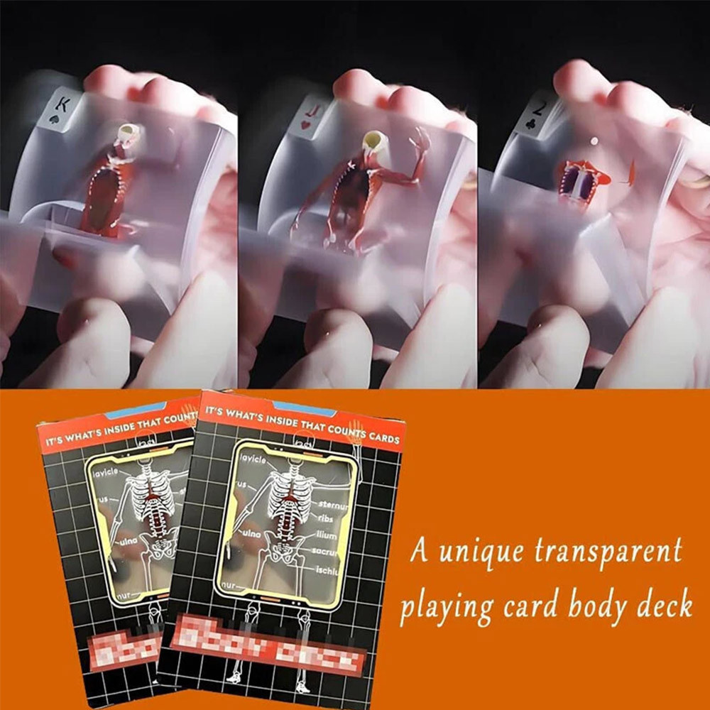Human Anatomy Playing Cards The Body Deck Funny Transparent Human ...