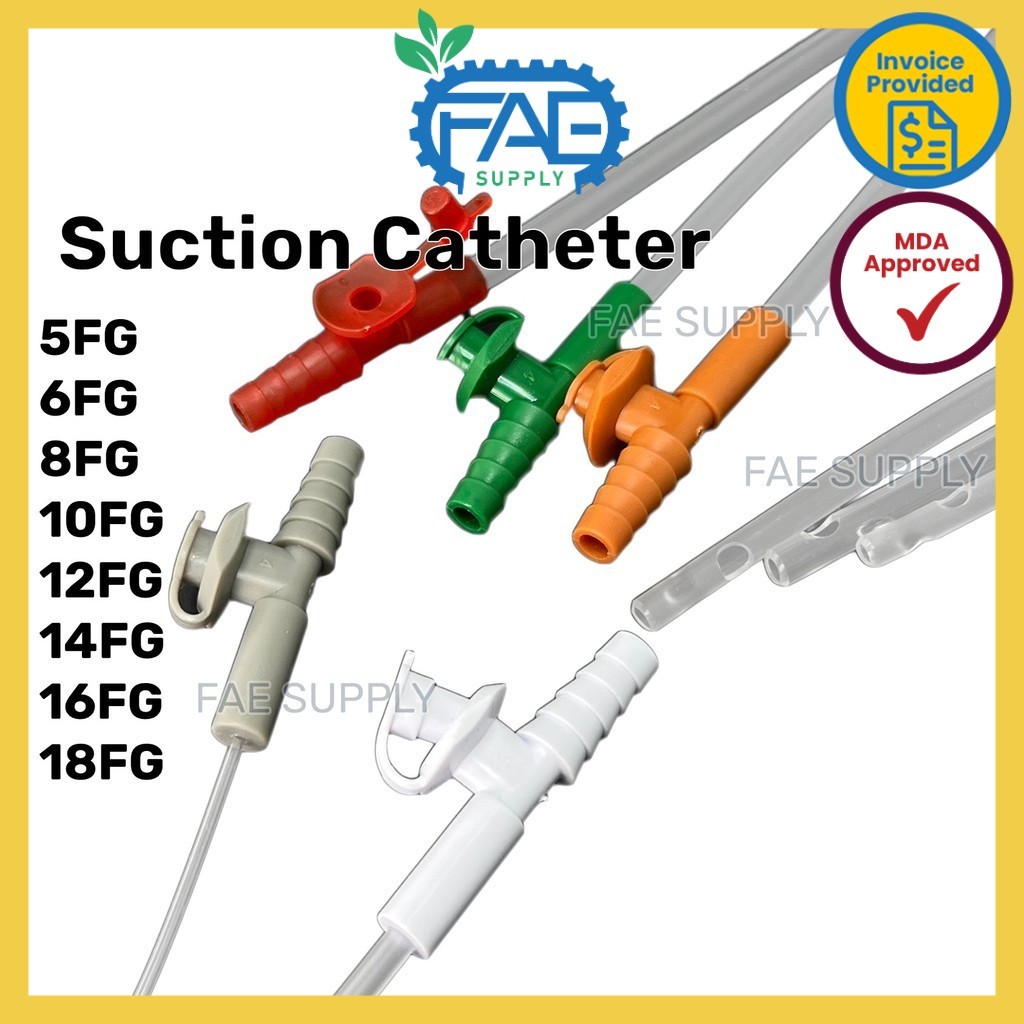 Suction Catheter With Control Thumb Control sterile 5FG 6FG 8FG 10FG ...