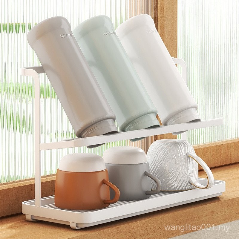 Cup Holder Kitchen Countertop Layered Cup Rack Thermos Bottle Tea Cup ...