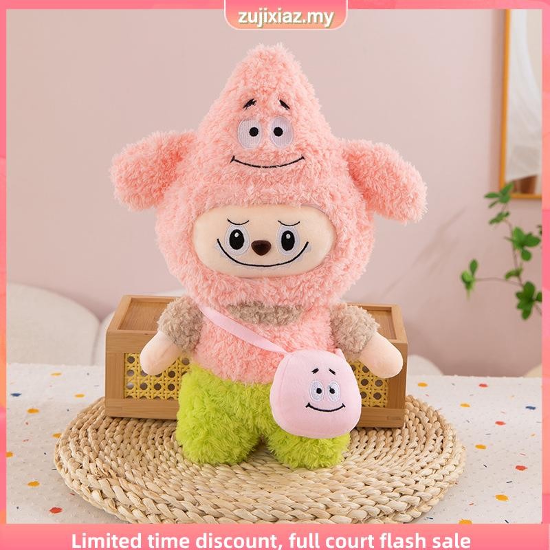 Spongebob SquarePants Pie Star Transformed into Labubu Plush Toy Pop ...