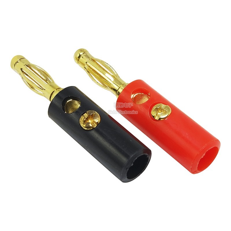 Gold-Plated 4MM Banana Plug Lantern Power Multimeter Test Plug Terminal ...