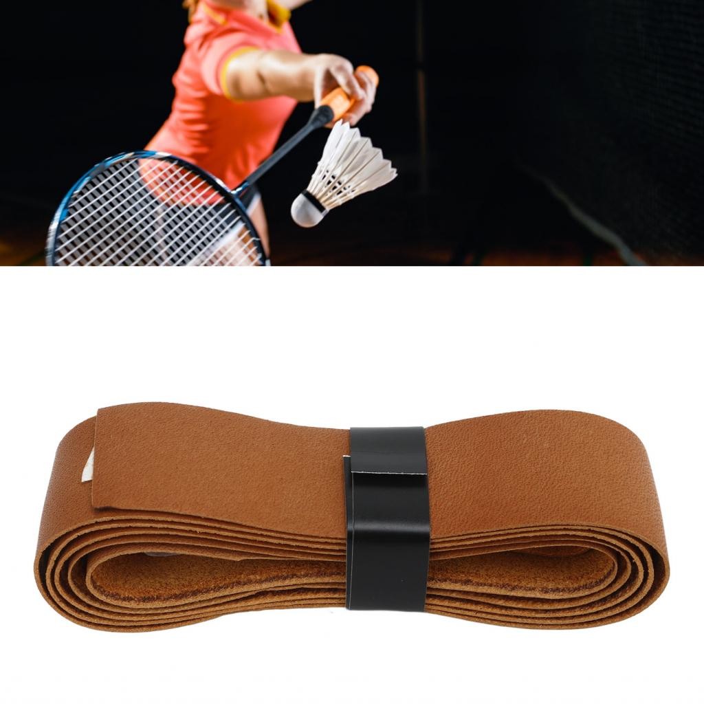 Ailgely Tennis Racket Grip Tape Leather Badminton Overgrip Replacement ...