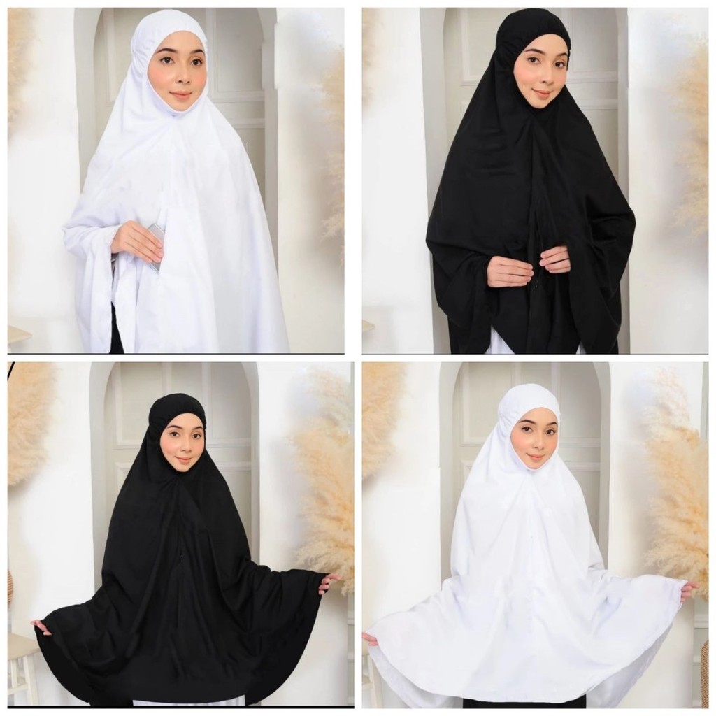 Mini Telekung Cotton Poket Zip Umrah Haji Dewasa Free Size | Shopee ...